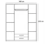 دولاب 160×200 سم Liana-236 - الصورة 2